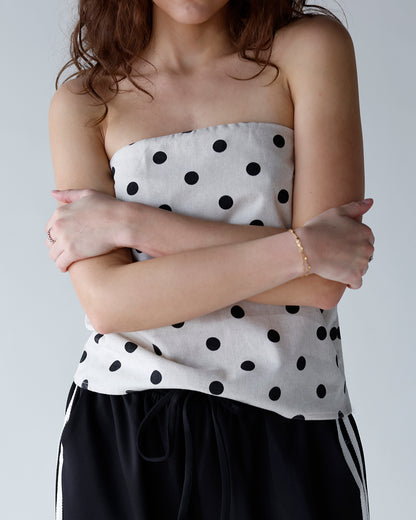 SPOTTED SWEETHEART TUBE TOP