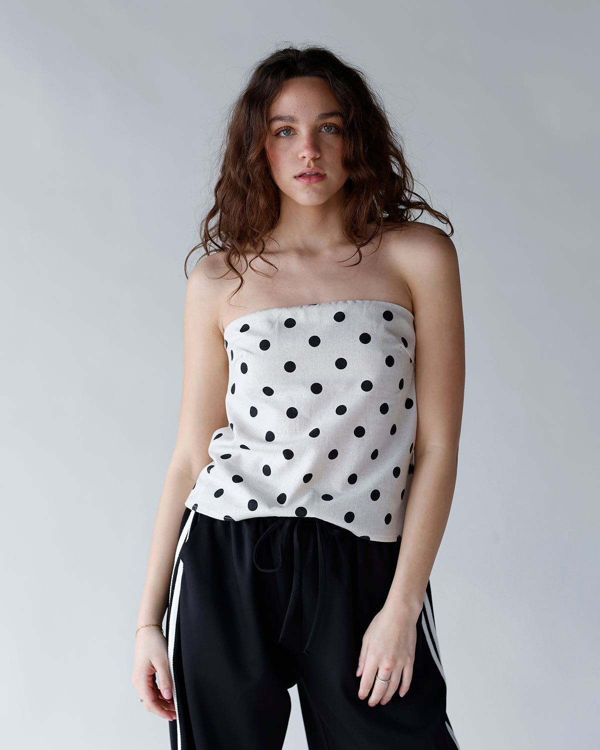 SPOTTED SWEETHEART TUBE TOP