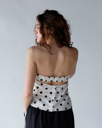 SPOTTED SWEETHEART TUBE TOP
