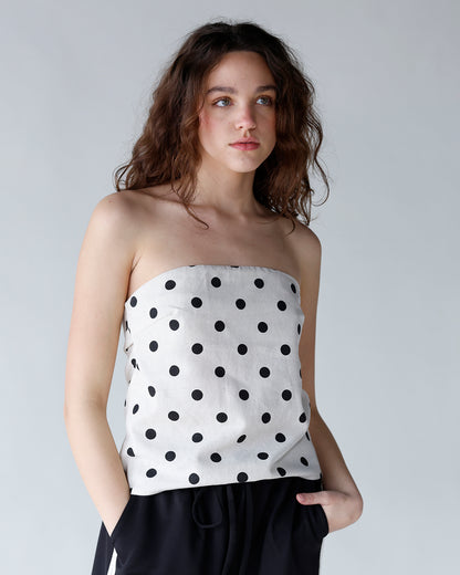 SPOTTED SWEETHEART TUBE TOP