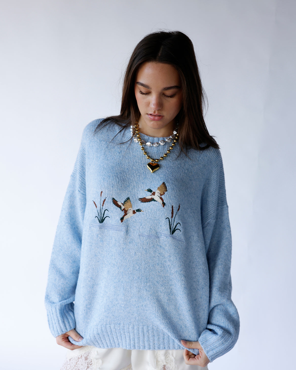BLUE SKIES DUCK SWEATER