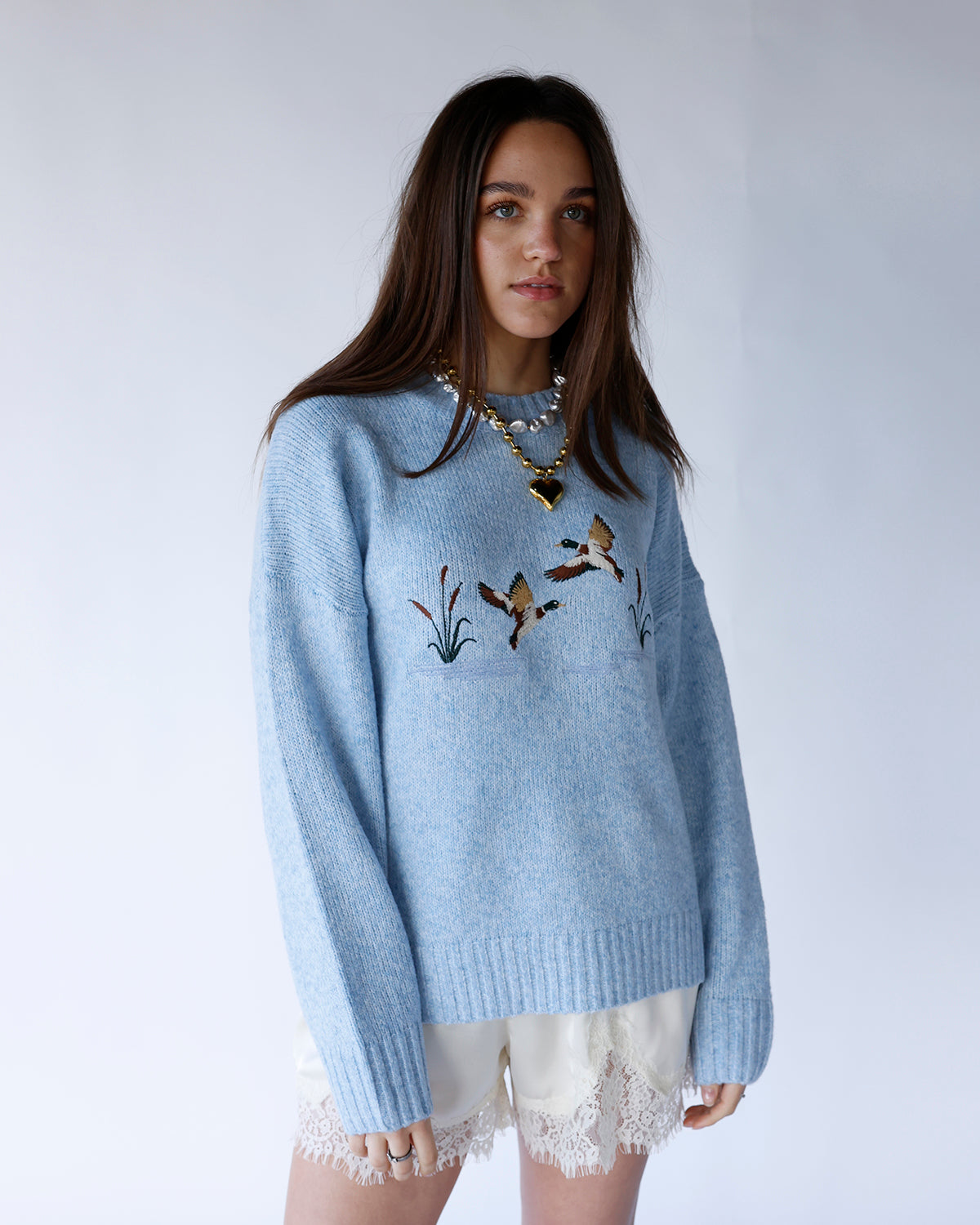 BLUE SKIES DUCK SWEATER