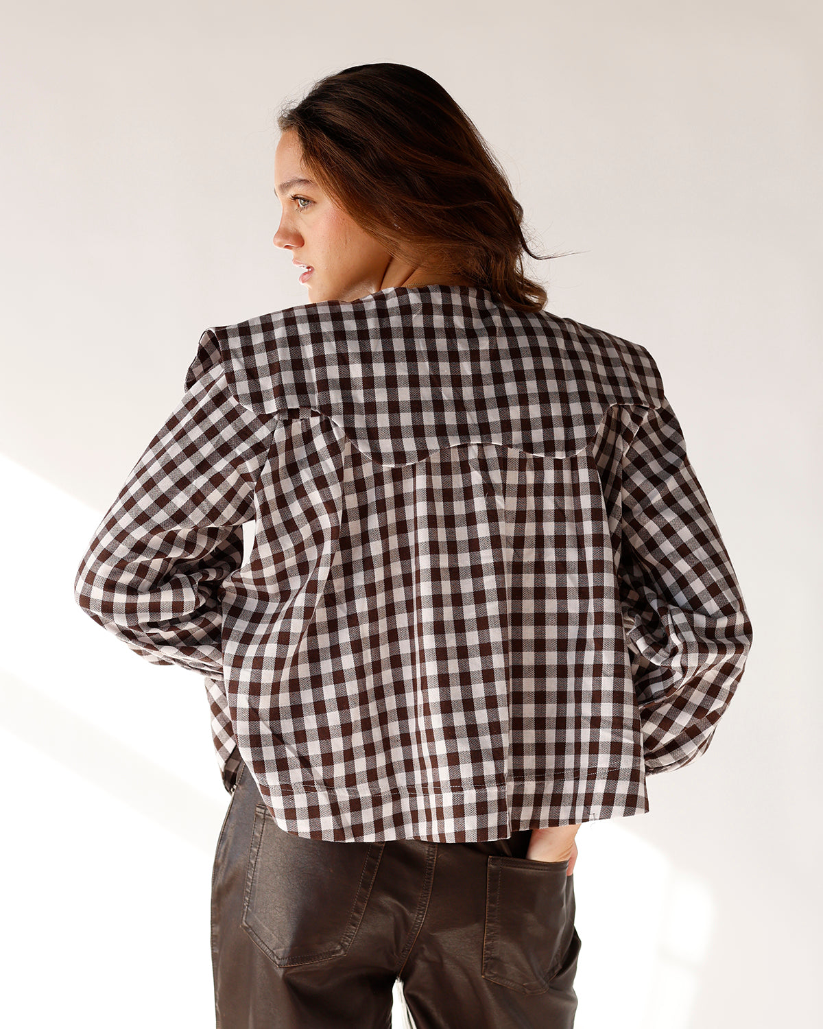 PUMPKIN SPICE SCALLOP COLLAR BLOUSE