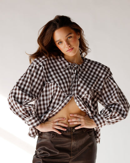 gingham top top for the holidays perfect holiday top statement top checkered top 