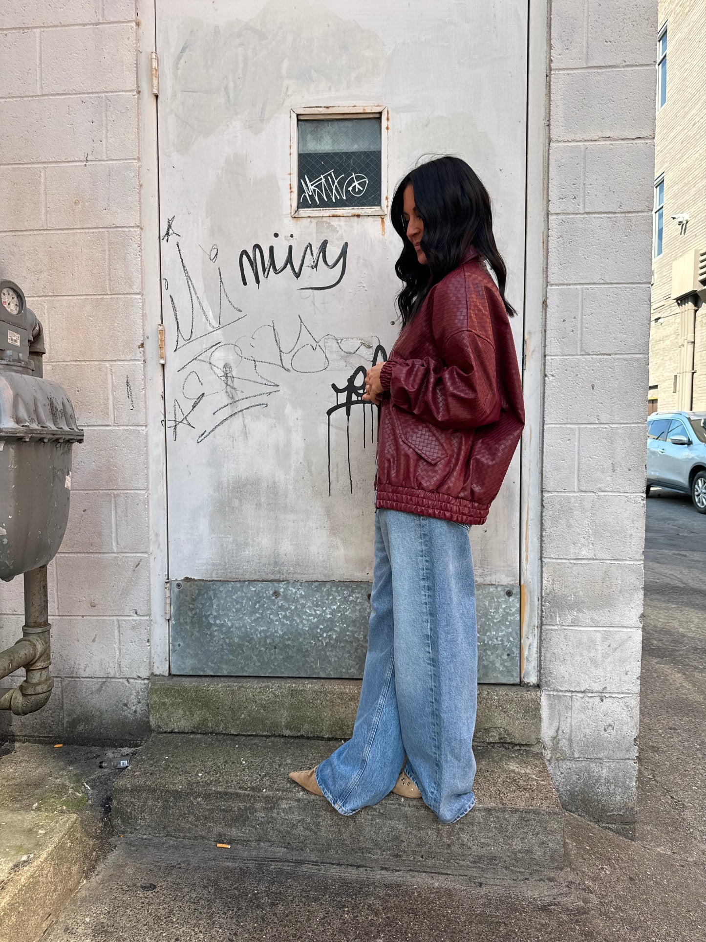 STREETSTYLE BURGANDY BOMBER