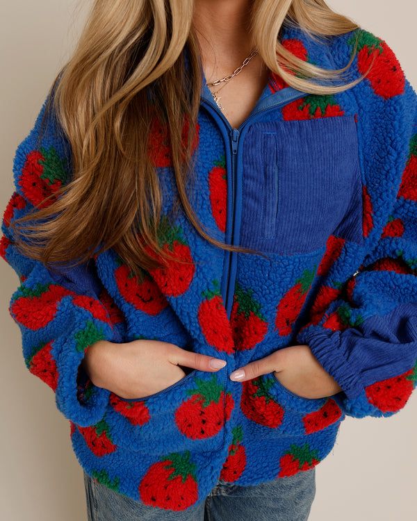 STRAWBERRY FLEECE JACKET