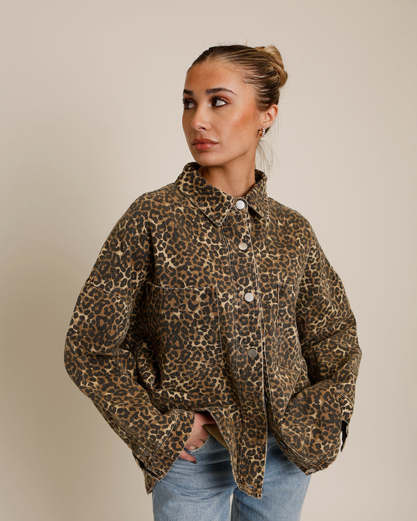 SOUL MATE LEOPARD CHORE COAT