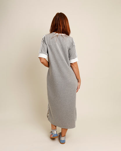 VARSITY TRACK DRESS X GRAY