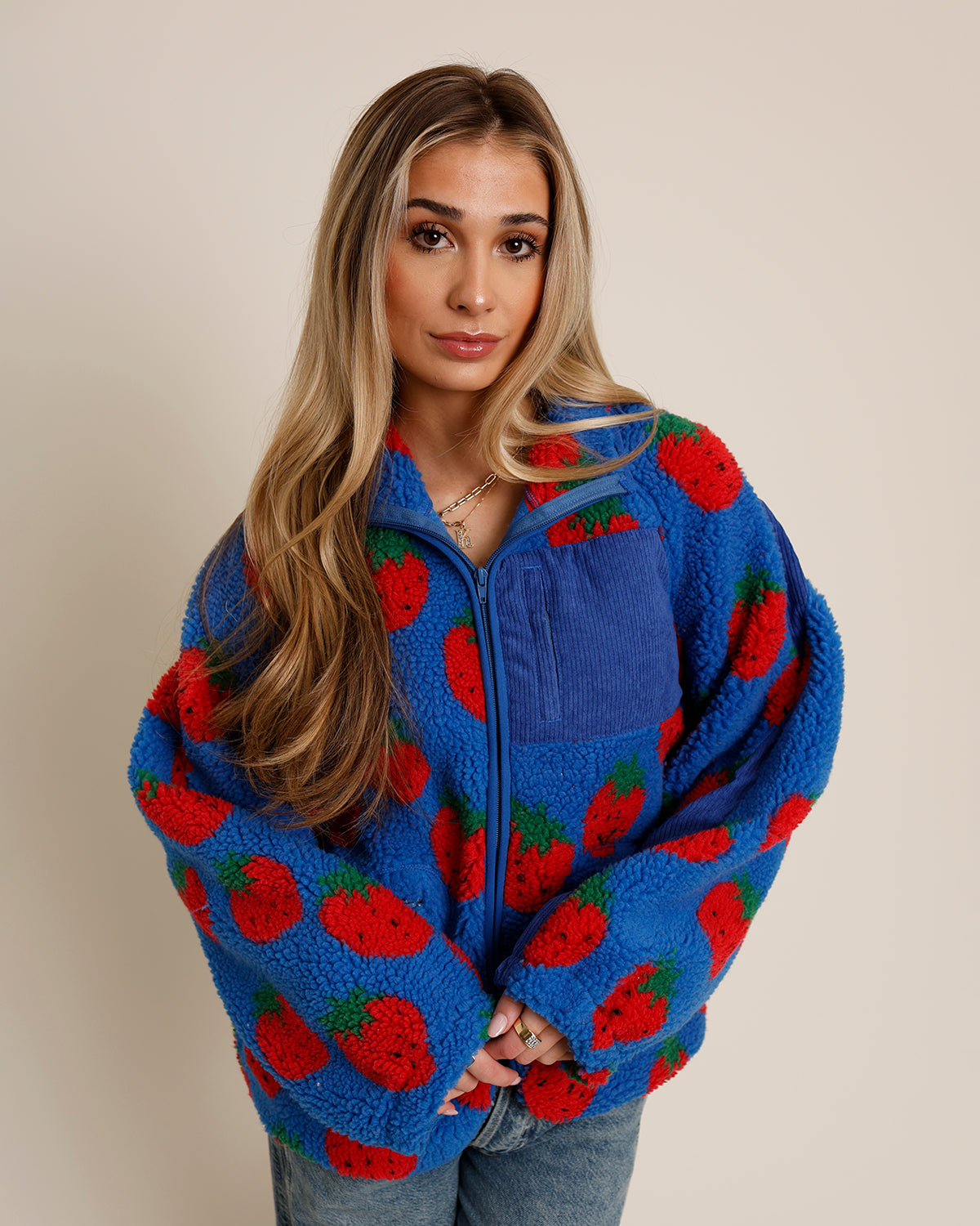 STRAWBERRY FLEECE JACKET