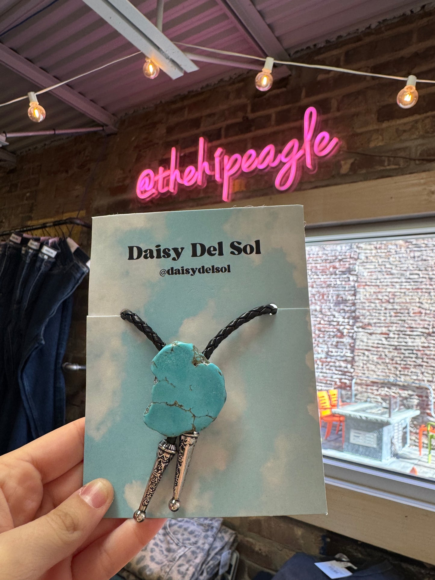 HONEYSTONE BOLO TIE X TURQUOISE