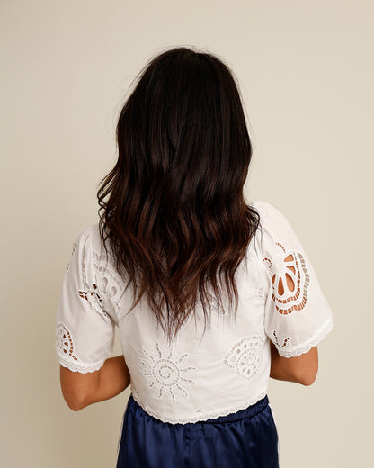 STELLA TIE-FRONT BLOUSE