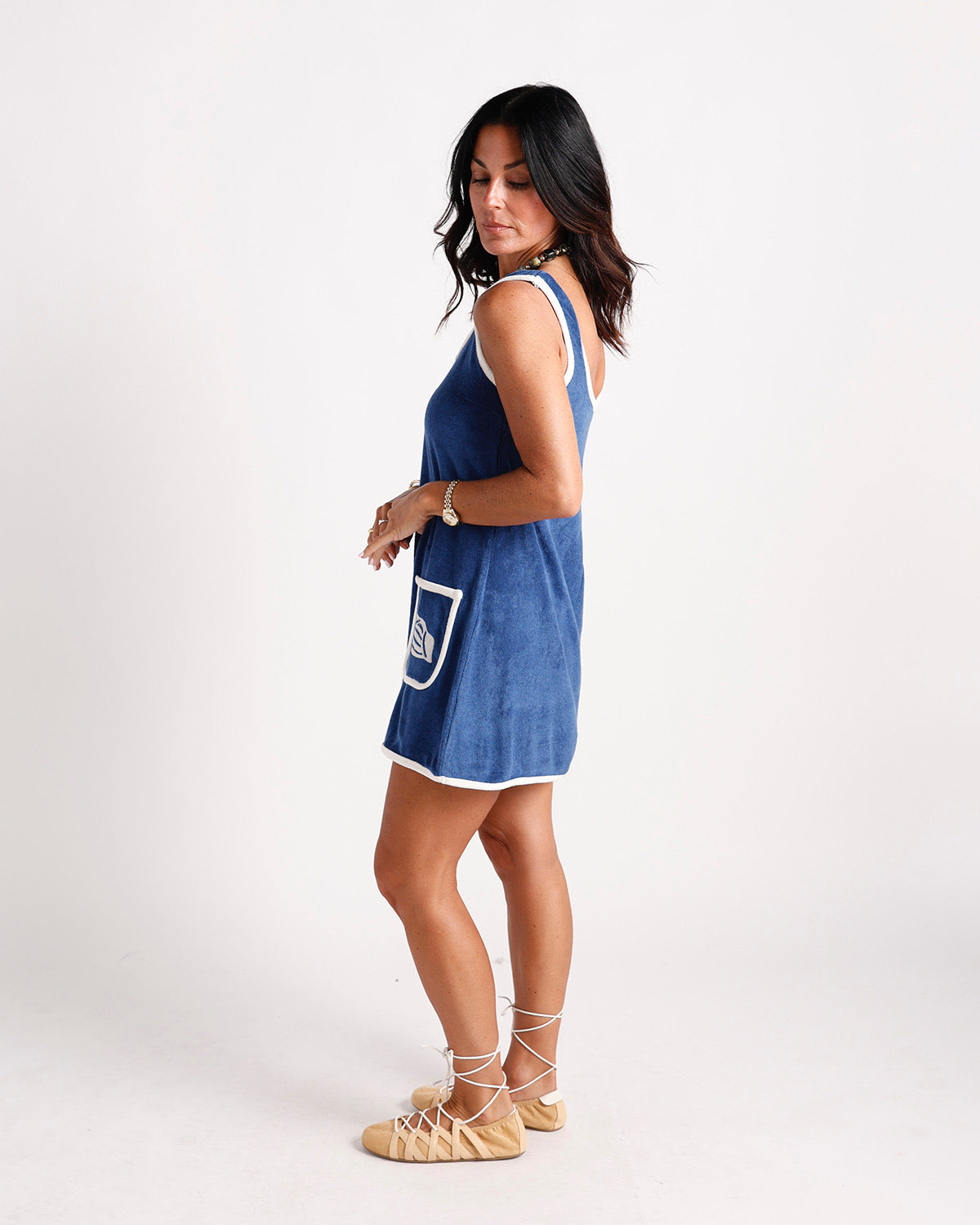 SALTWATER TERRYCLOTH MINI DRESS