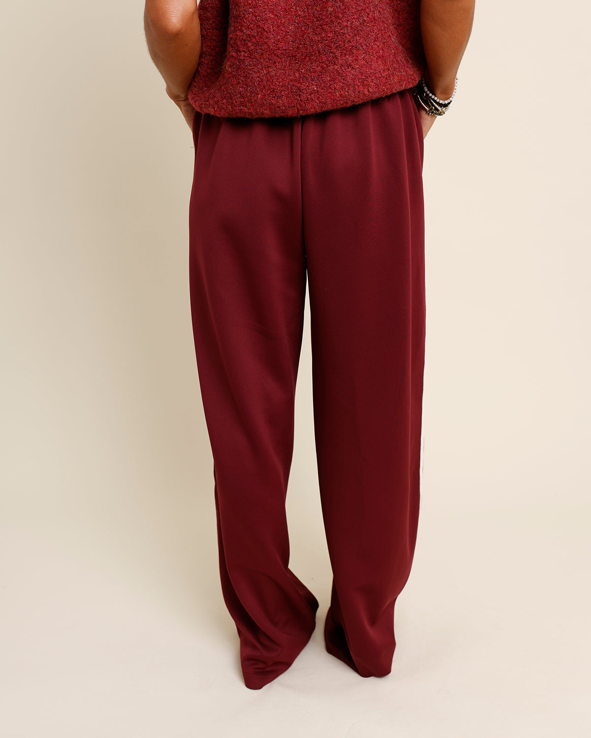TRACK TALK TRACK PANTS X MAROON