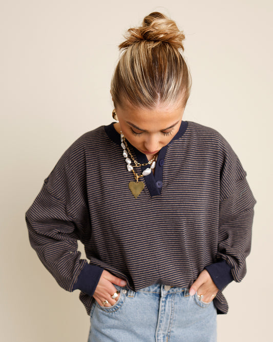 ROWAN STRIPED TOP