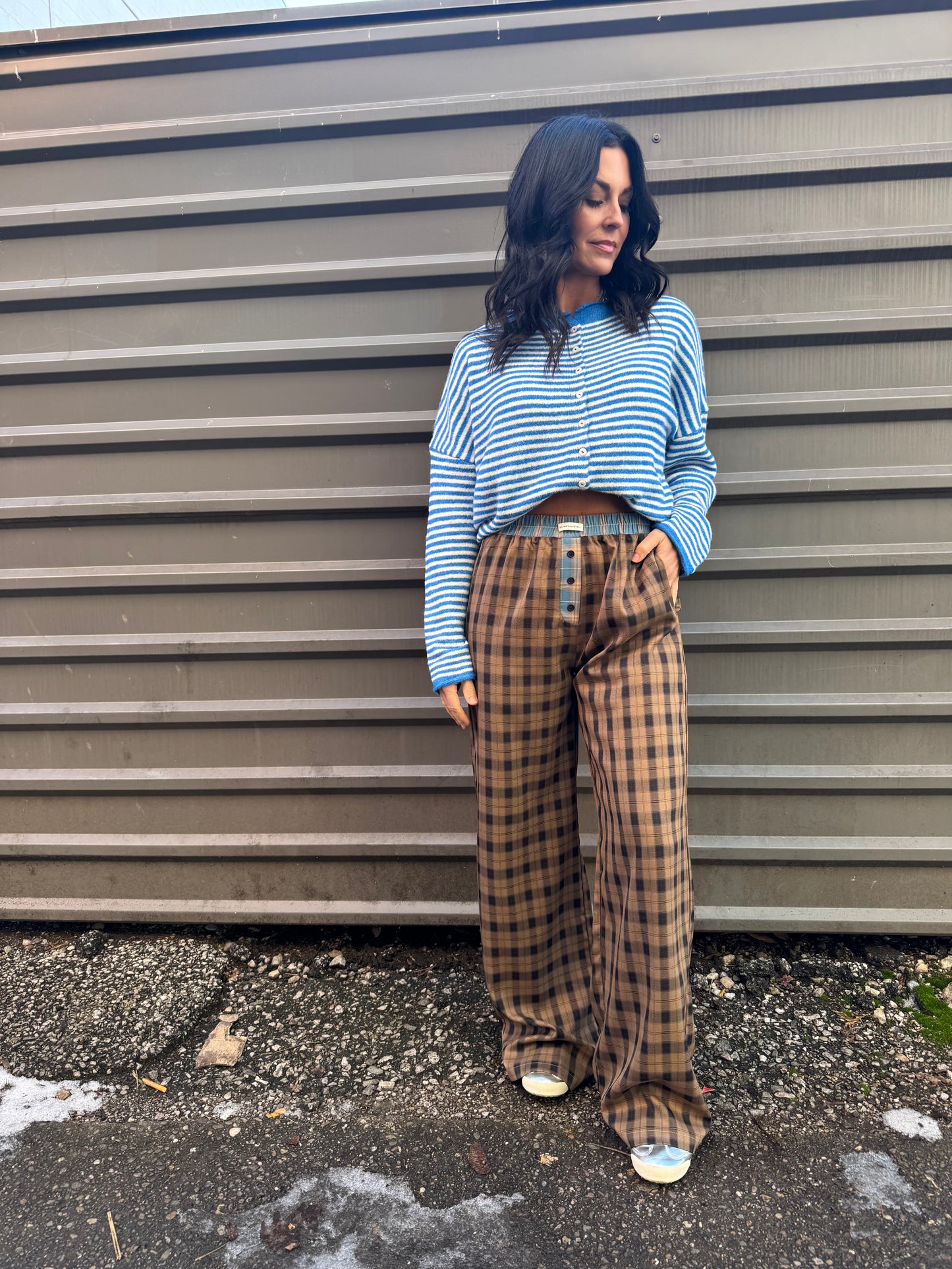 THE CULT CARDI X BLUE STRIPE