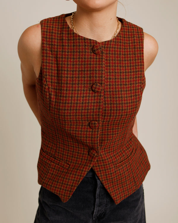 BLAIR HERRINGBONE WOOL VEST