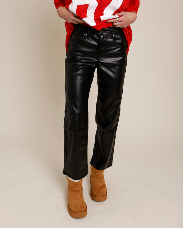 UNPUBLISHED PALOMA HIGH RISE MOM JEAN IN FAUX LEATHER