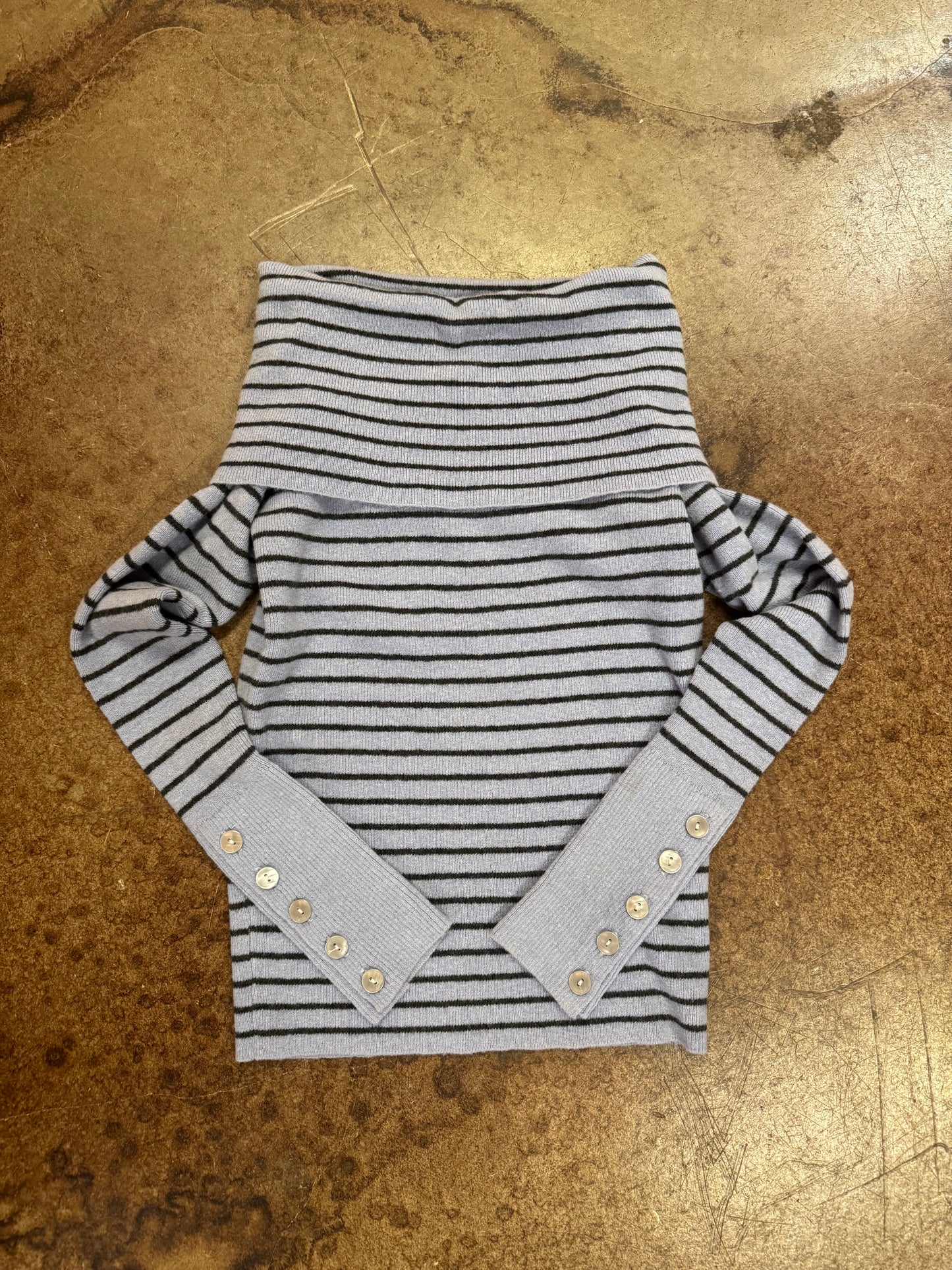 FREE PEOPLE EVERGREEN SWEATER IN PERI COMBO