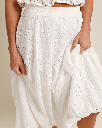 ASTR THE LABEL KISSEL EYELET MAXI SKIRT