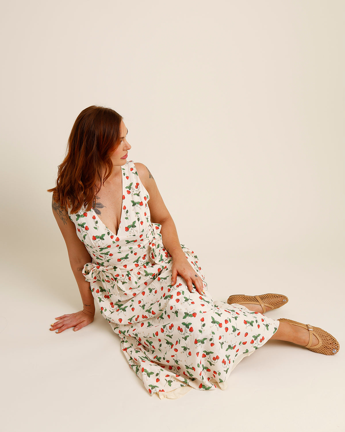 SWEET PICKINS STRAWBERRY MIDI DRESS