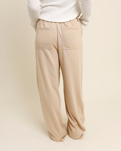 LAID-BACK LUXE SWEATPANTS X BEIGE