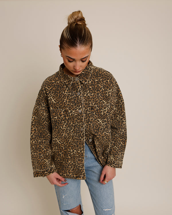 SOUL MATE LEOPARD CHORE COAT