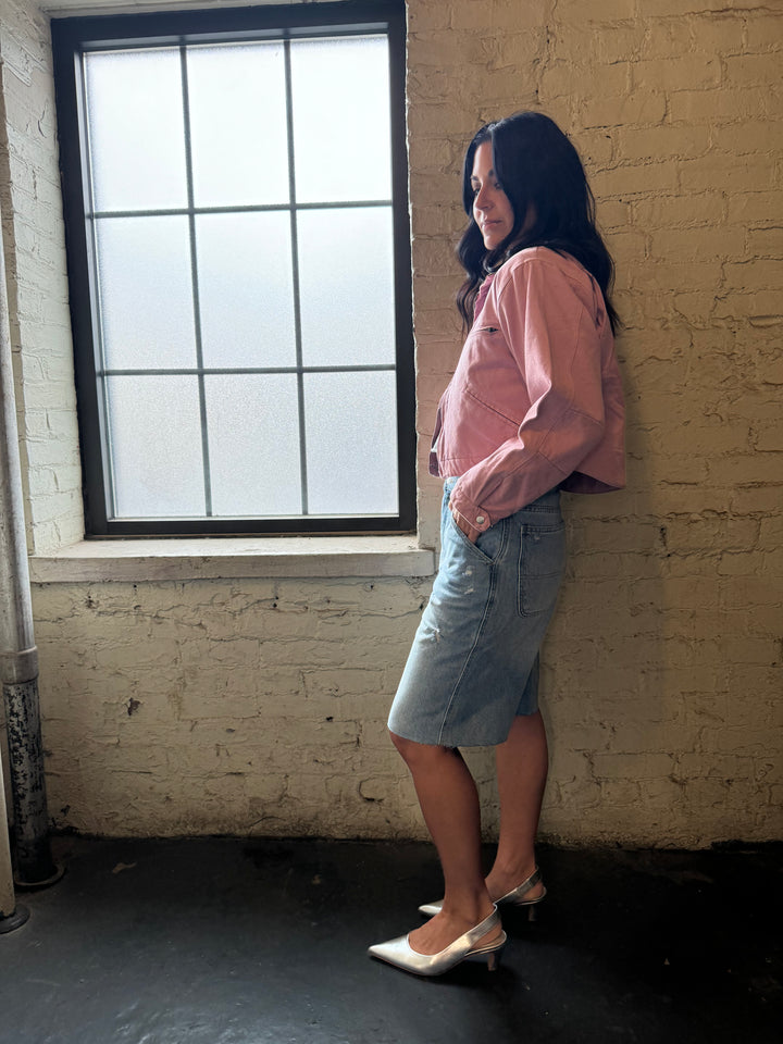 CROPPED BARN JACKET X PINK