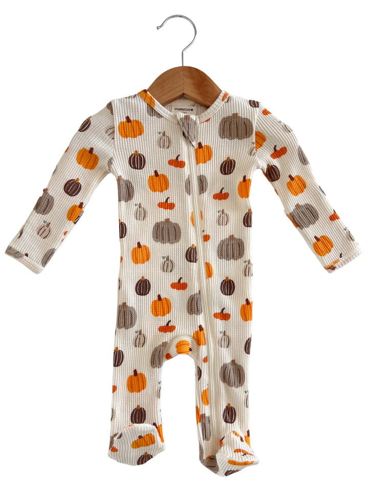 PUMPKIN HARVEST SNOW BASIC ZIP FOOTIE