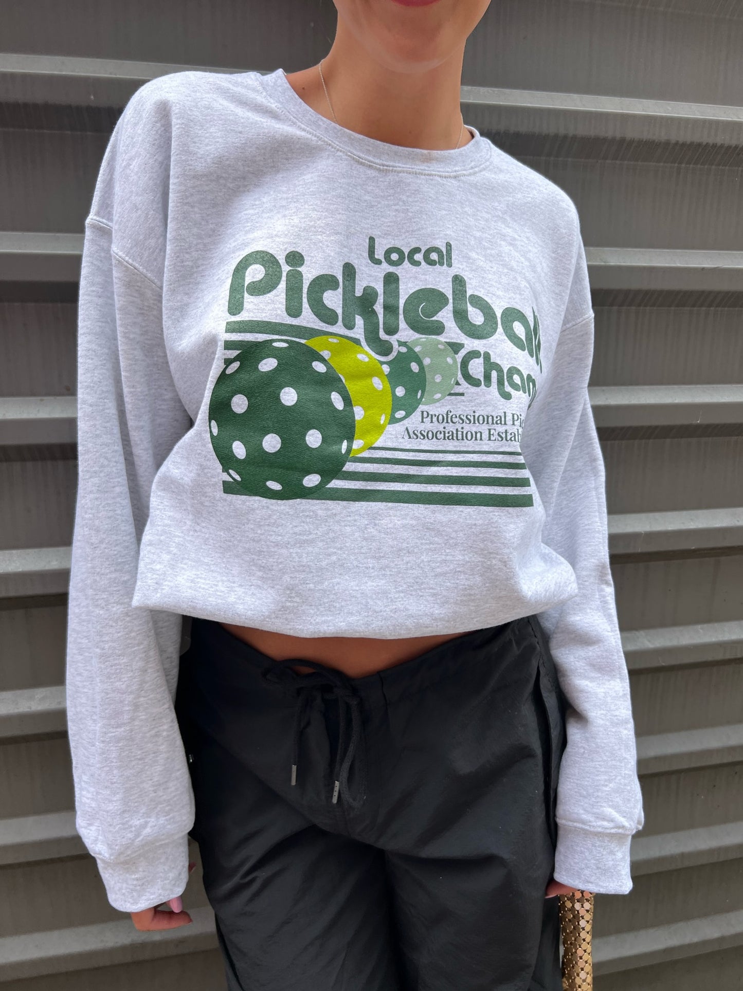 LOCAL PICKLEBALL CHAMP SPORTY CREW SWEATSHIRT - THE HIP EAGLE BOUTIQUE