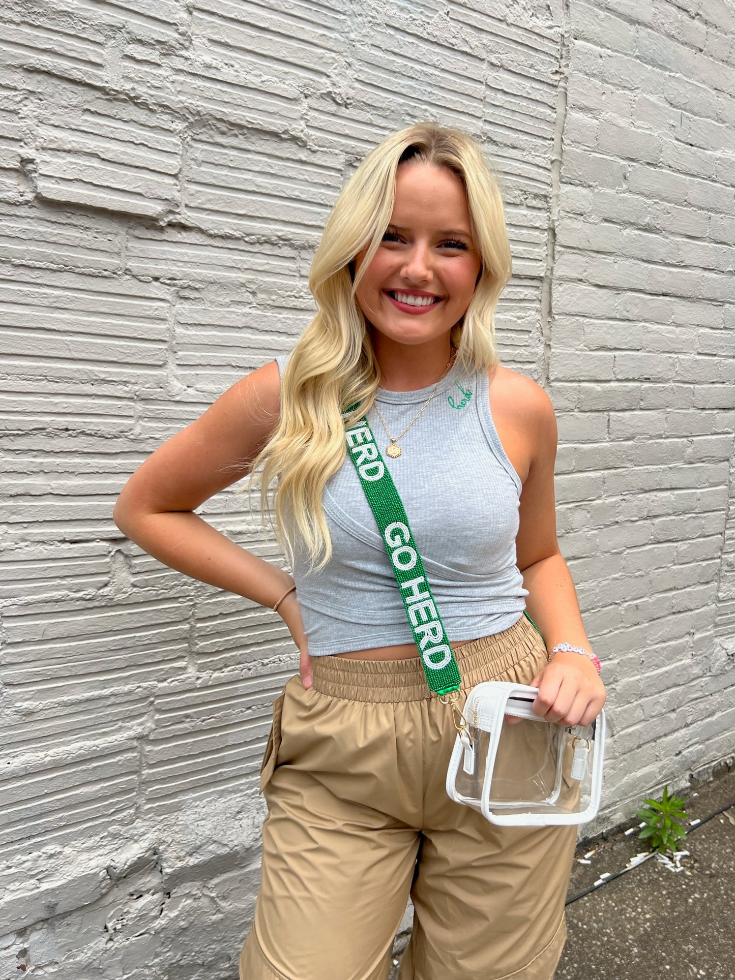 MARSHALL TAILGATE RIBBED TANK TOP IN GRAY - THE HIP EAGLE BOUTIQUE