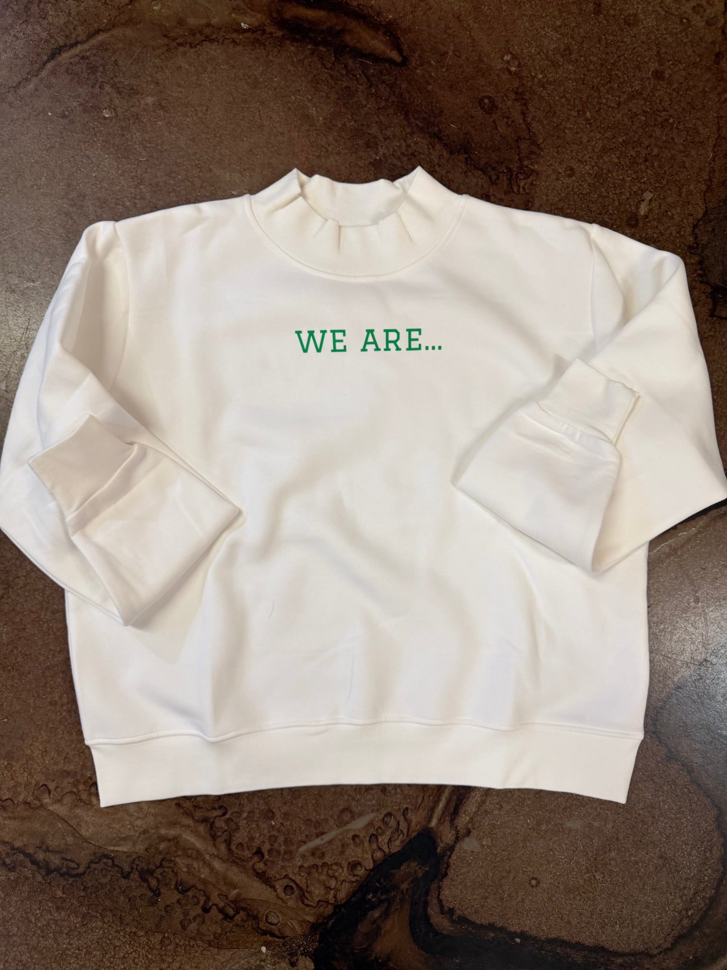FROM THE SIDELINES MOCK NECK SWEATSHIRT