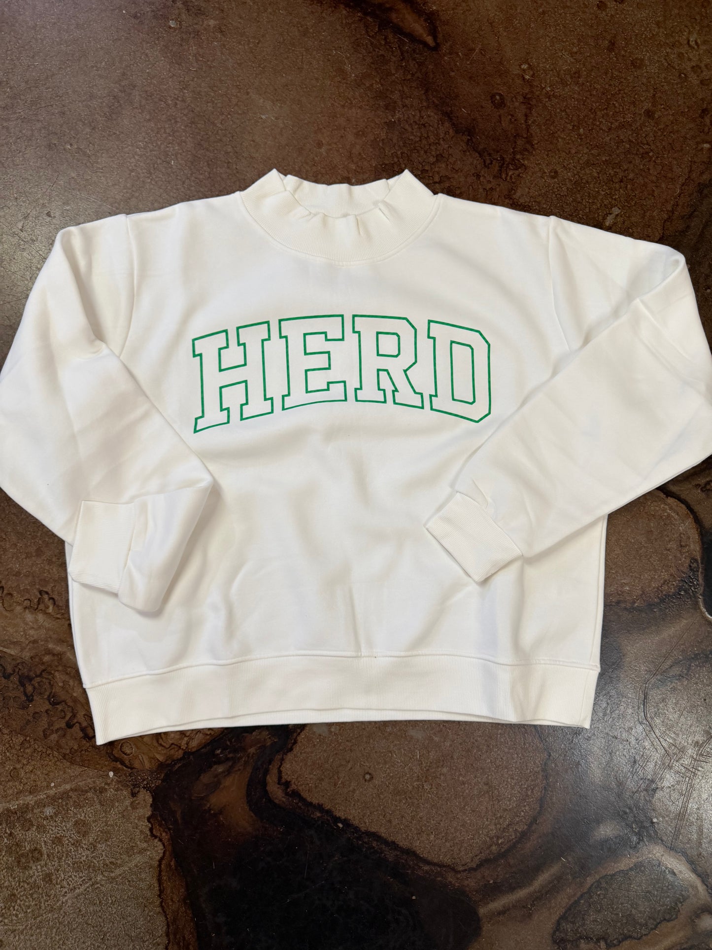 FROM THE SIDELINES MOCK NECK SWEATSHIRT