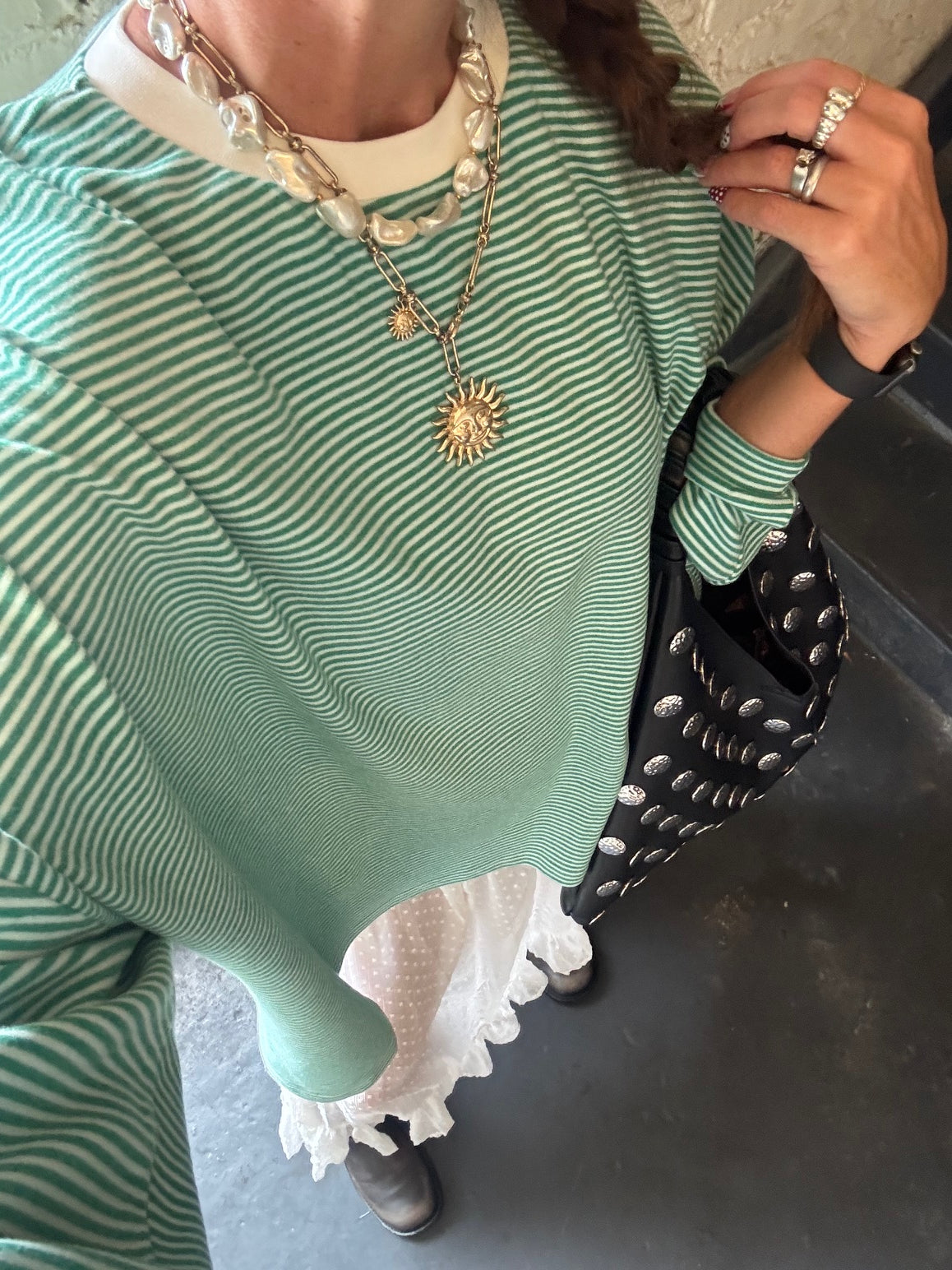 ALWAYS PULLING FOR IT LONG SLEEVE TEE X GREEN