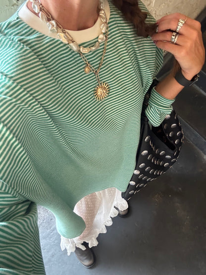 ALWAYS PULLING FOR IT LONG SLEEVE TEE X GREEN