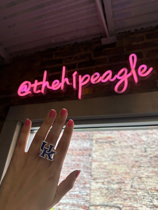 KENTUCKY CRYSTAL LOGO RING