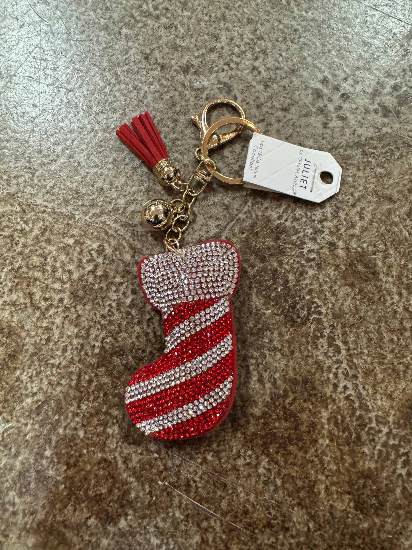 BEDAZZLED STOCKING BAG CHARM
