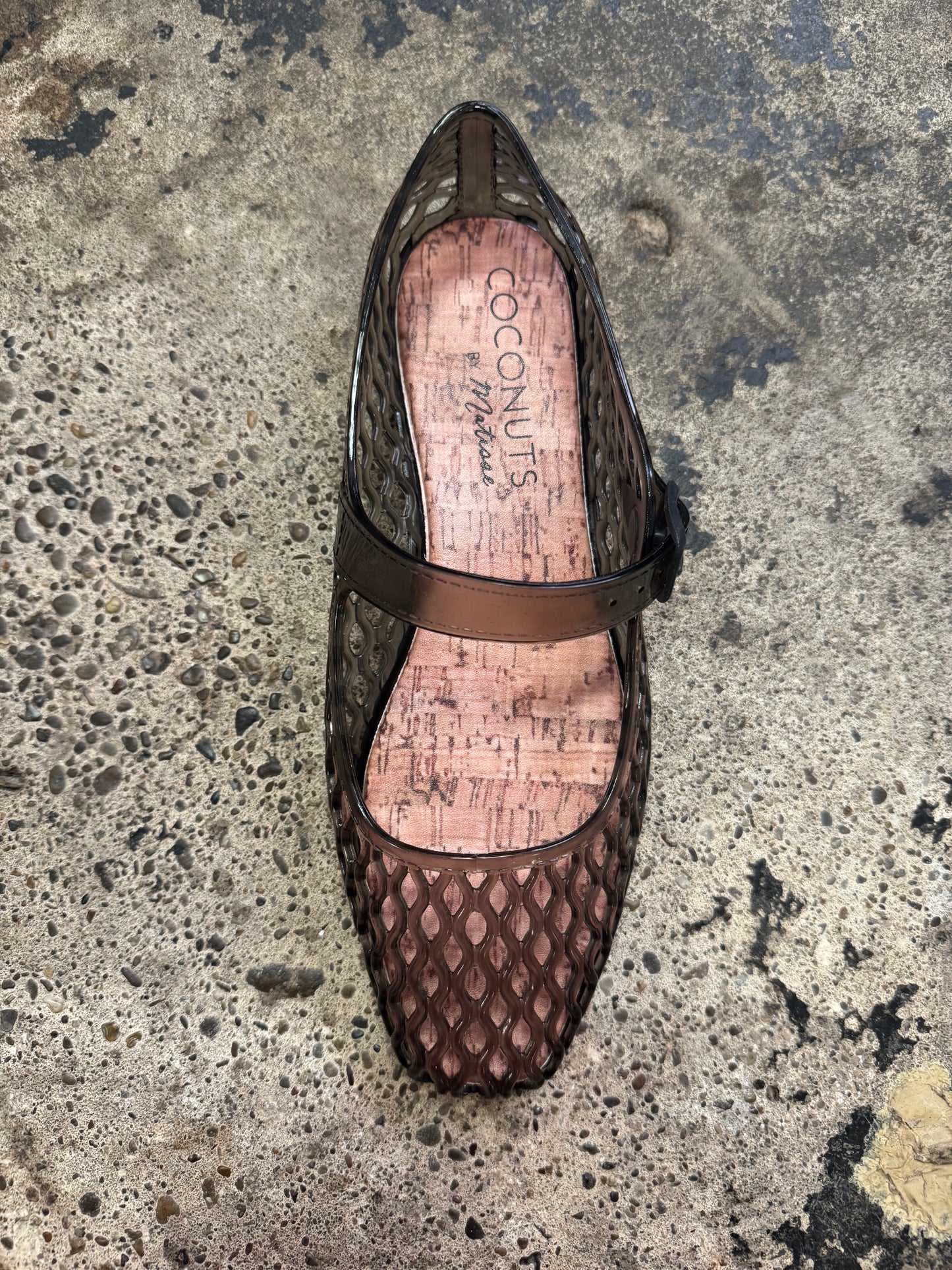 VICKY MARY JANE JELLY FLAT X SMOKE