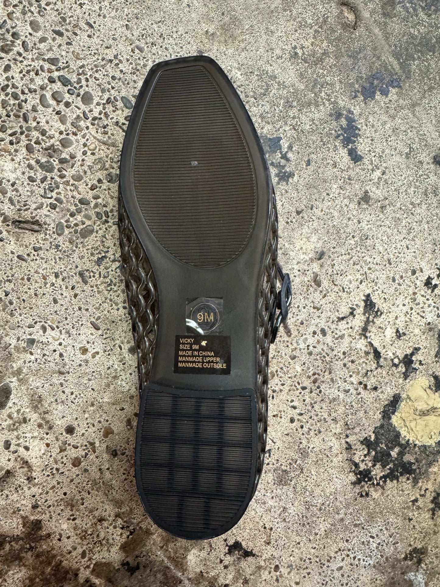 VICKY MARY JANE JELLY FLAT X SMOKE