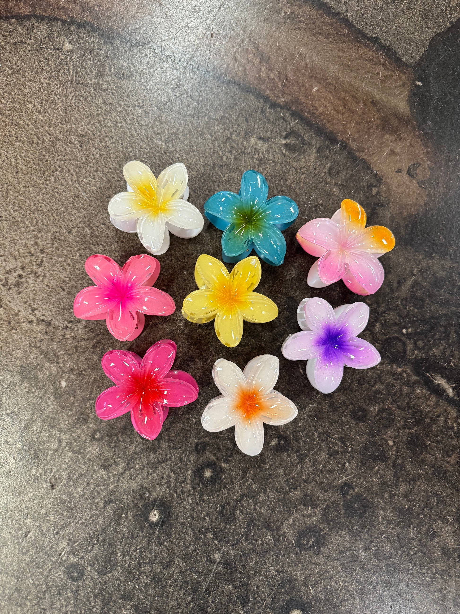 resin floral flower claw clips flower shaped hair claw clips