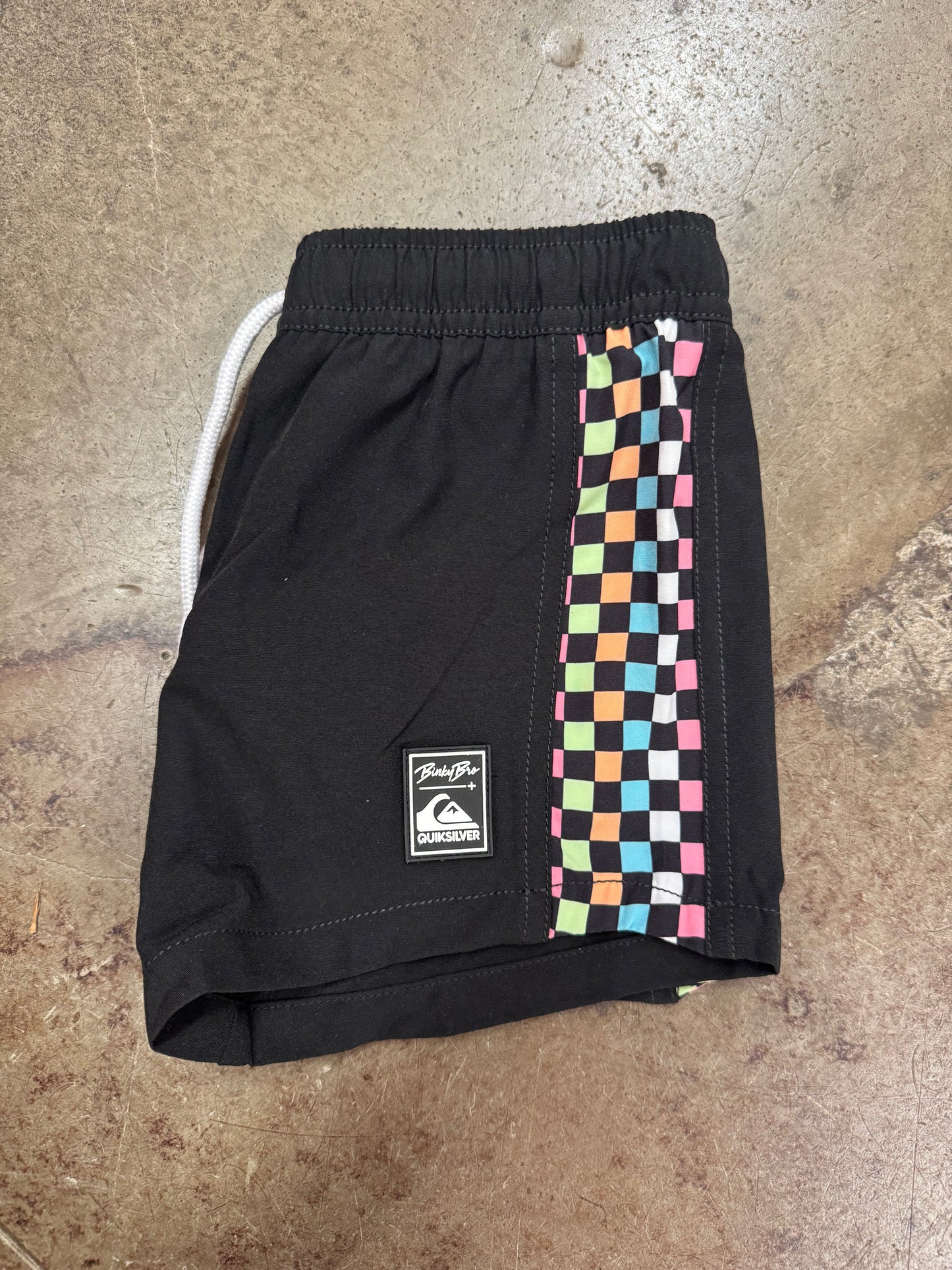 BINKYBRO SWIM TRUNKS CHECKERS X BLACK