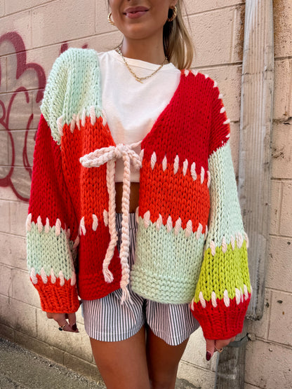 SUNRISE TIE-FRONT CARDI