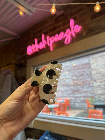 POLKA DOT CLAW CLIP