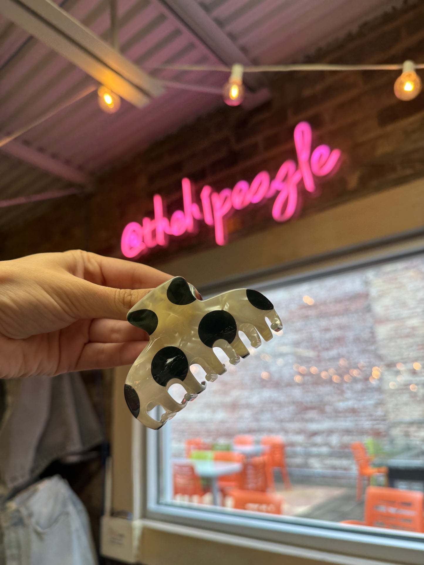 POLKA DOT CLAW CLIP