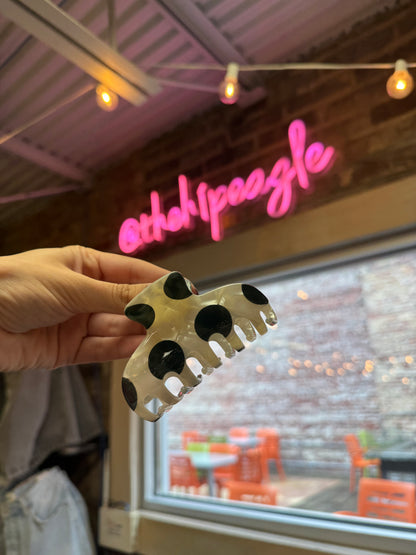 POLKA DOT CLAW CLIP