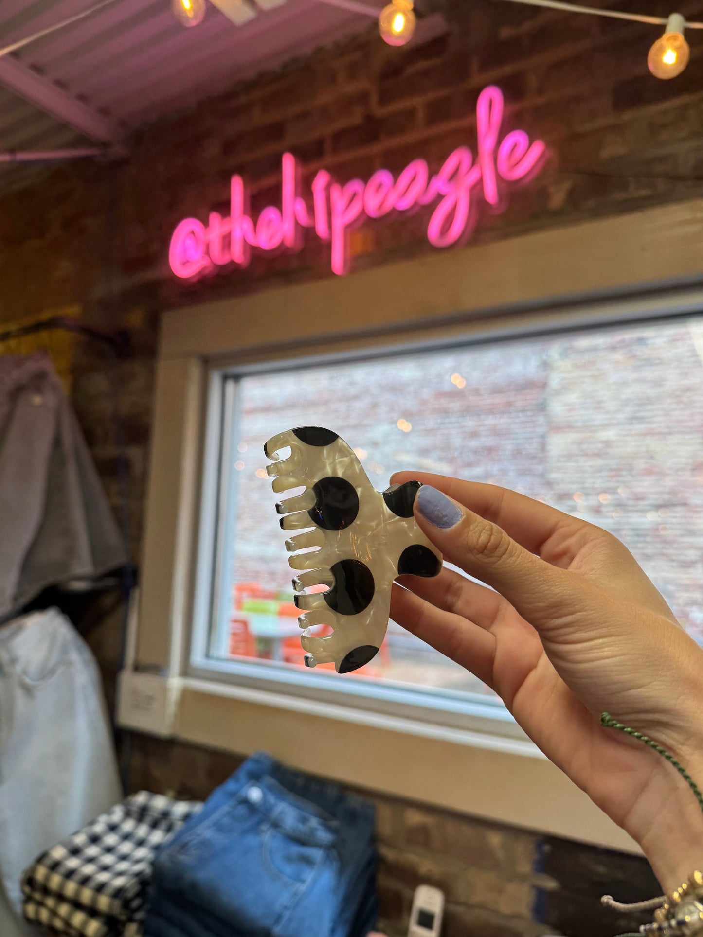 POLKA DOT CLAW CLIP