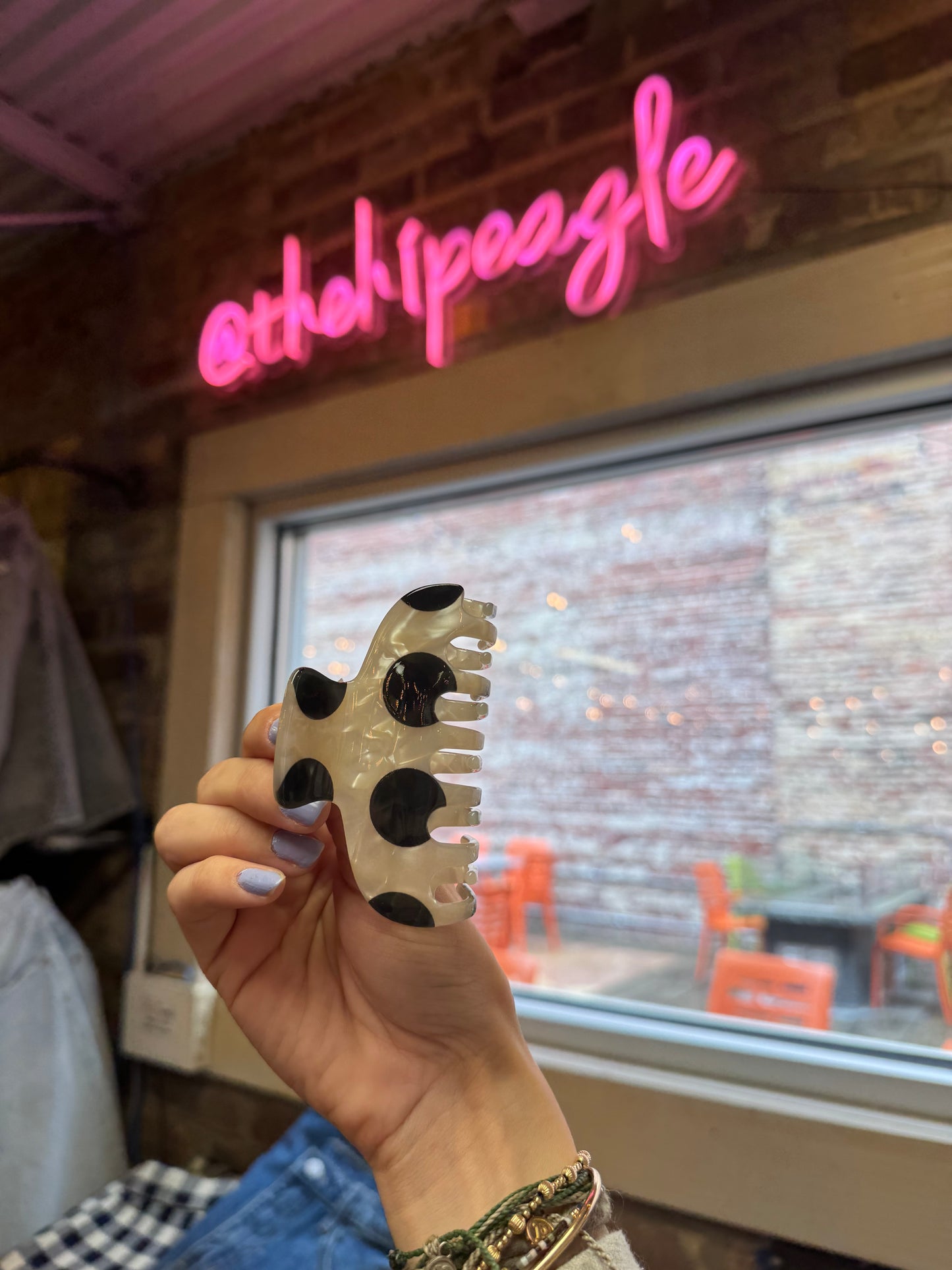 POLKA DOT CLAW CLIP
