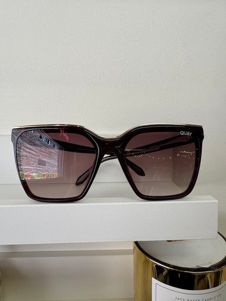 CHOCOLATE BROWN SQUARE SUNGLASSES