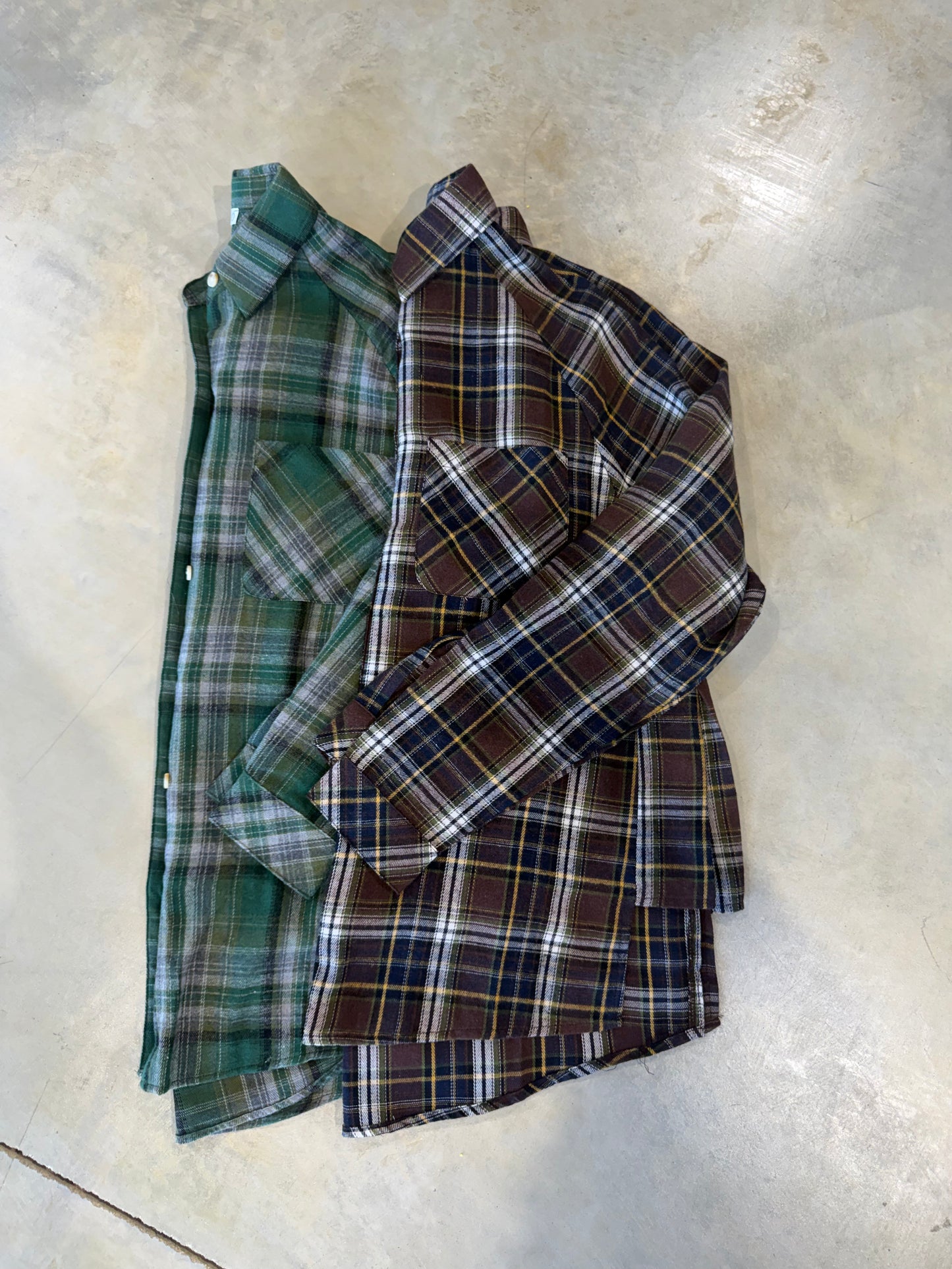 ABRI OVERSIZED FLANNEL BUTTON UP X BROWN