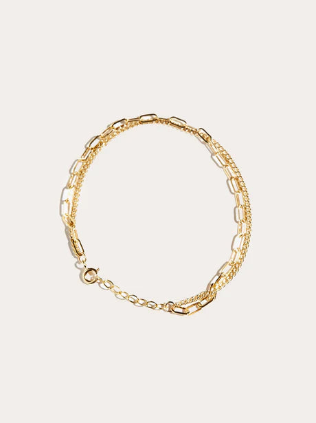 ABLE LAYERED GOLD-FILLED CHAIN BRACELET