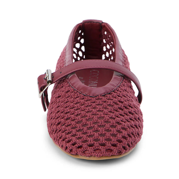 IT GIRL MESH BALLET FLAT X BURGUNDY